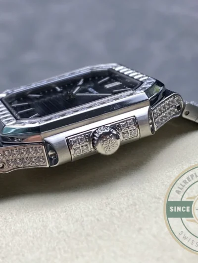 Superclone Cubitus 5821/1AR Patek Philippe 45 mm Black Dial, Diamond - 1:1 Swiss Replica Watch