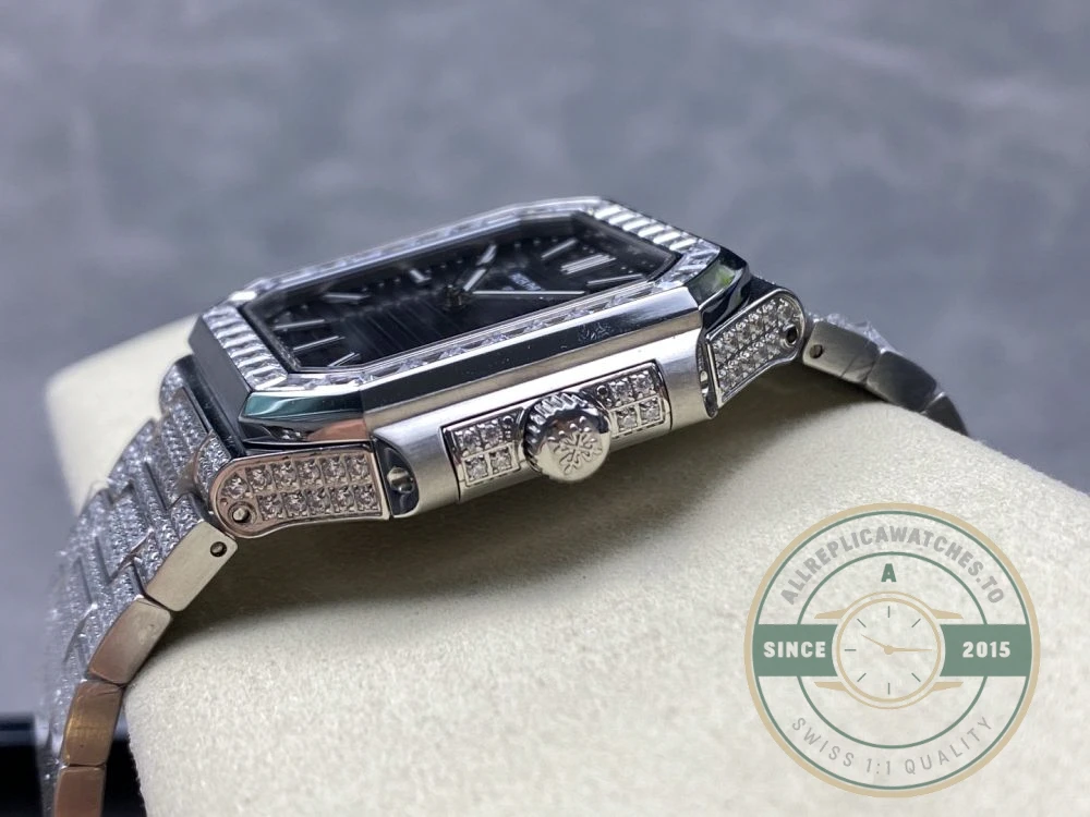 Superclone Cubitus 5821/1AR Patek Philippe 45 mm Black Dial, Diamond - 1:1 Swiss Replica Watch