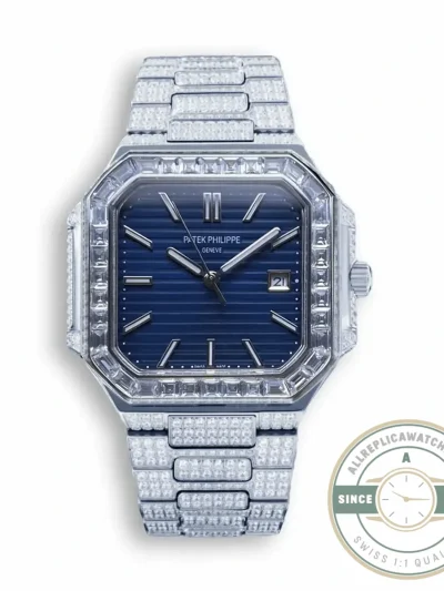 Superclone Cubitus 5821/1AR Patek Philippe 45 mm Blue Dial, Diamond - Factory Super Clone Watch