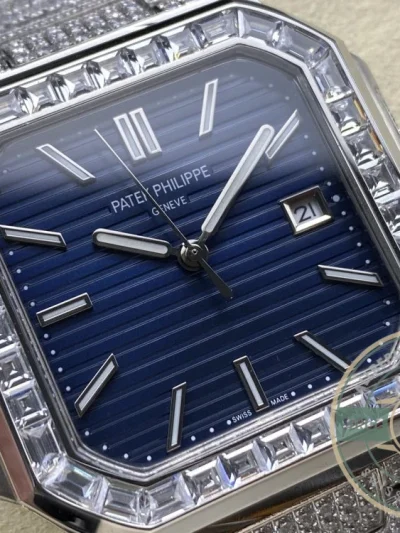 Superclone Cubitus 5821/1AR Patek Philippe 45 mm Blue Dial, Diamond - Factory Super Clone Watch