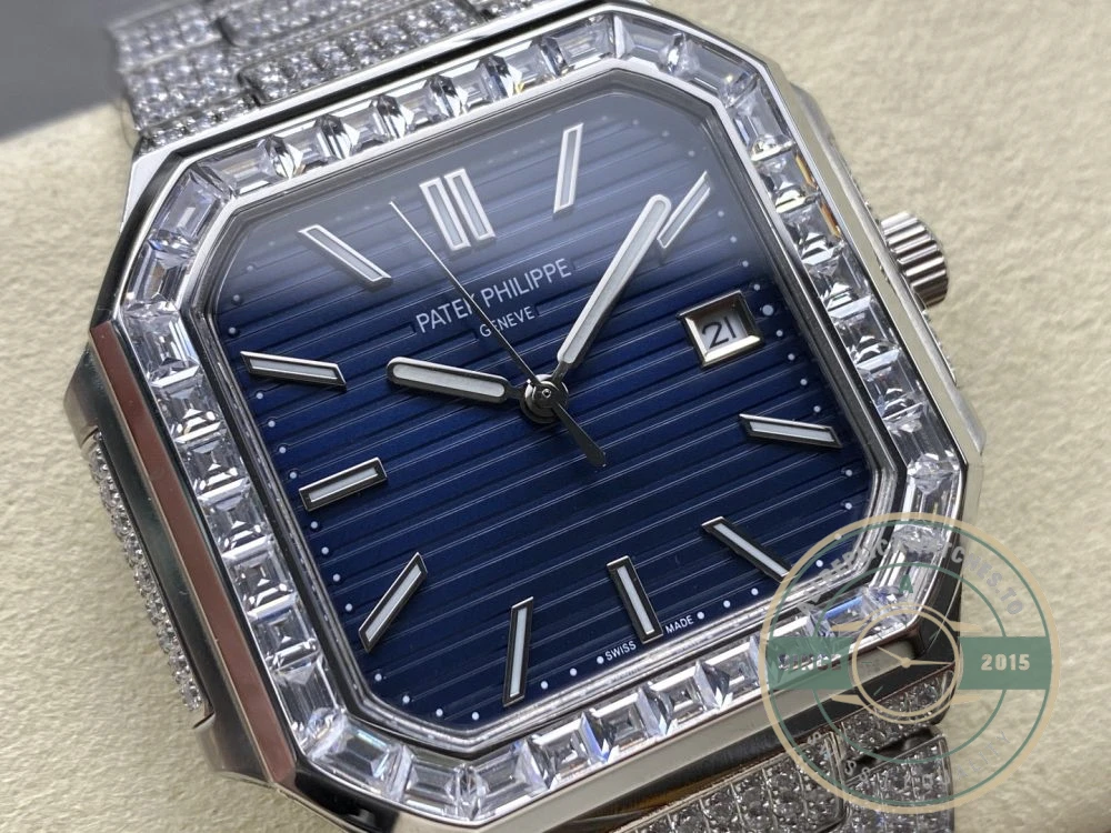 Superclone Cubitus 5821/1AR Patek Philippe 45 mm Blue Dial, Diamond - Factory Super Clone Watch