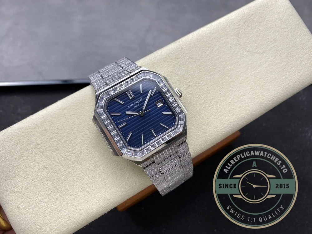 Superclone Cubitus 5821/1AR Patek Philippe 45 mm Blue Dial, Diamond - Best Quality Replica Watch