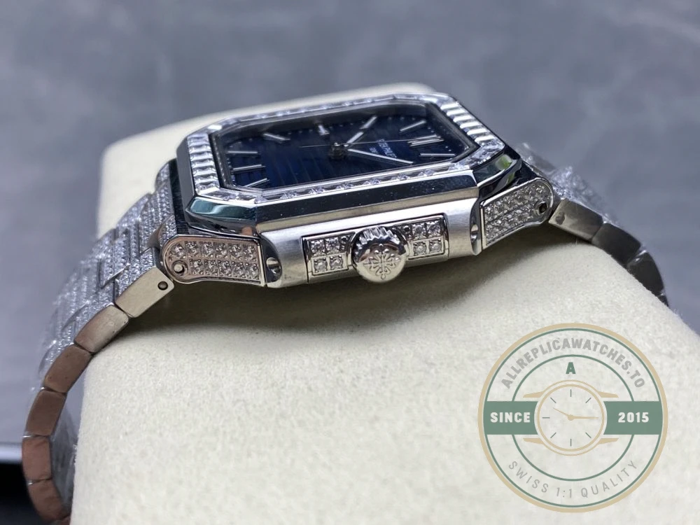 Superclone Cubitus 5821/1AR Patek Philippe 45 mm Blue Dial, Diamond - High-Grade Replica Watch