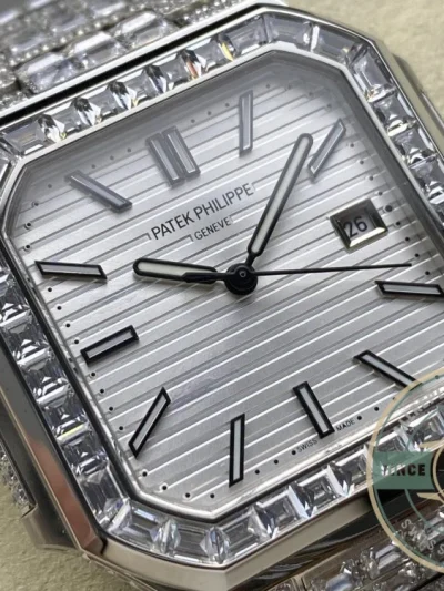 Superclone Cubitus 5821/1AR Patek Philippe 45 mm White Dial, Diamond - Affordable Super Clone Watch