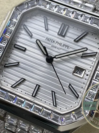 Superclone Cubitus 5821/1AR Patek Philippe 45 mm White Dial, Diamond - Premium Super Clone Watch