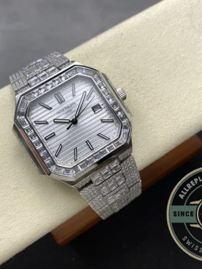 Superclone Cubitus 5821/1AR Patek Philippe 45 mm White Dial, Diamond - Factory Super Clone Watch