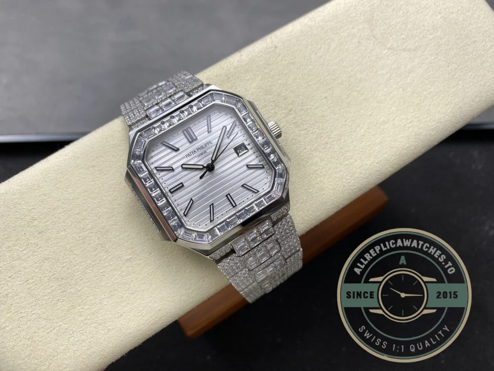 Superclone Cubitus 5821/1AR Patek Philippe 45 mm White Dial, Diamond - Factory Super Clone Watch