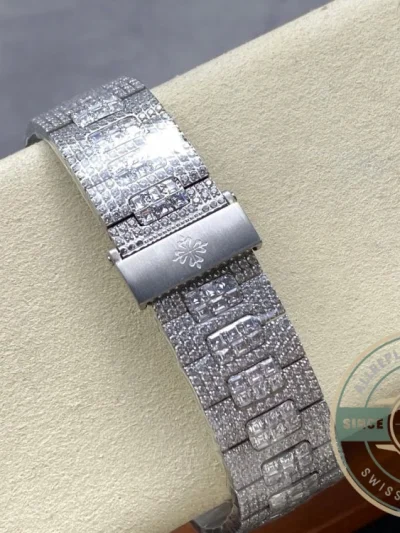 Superclone Cubitus 5821/1AR Patek Philippe 45 mm White Dial, Diamond - Swiss Movement Replica Watch