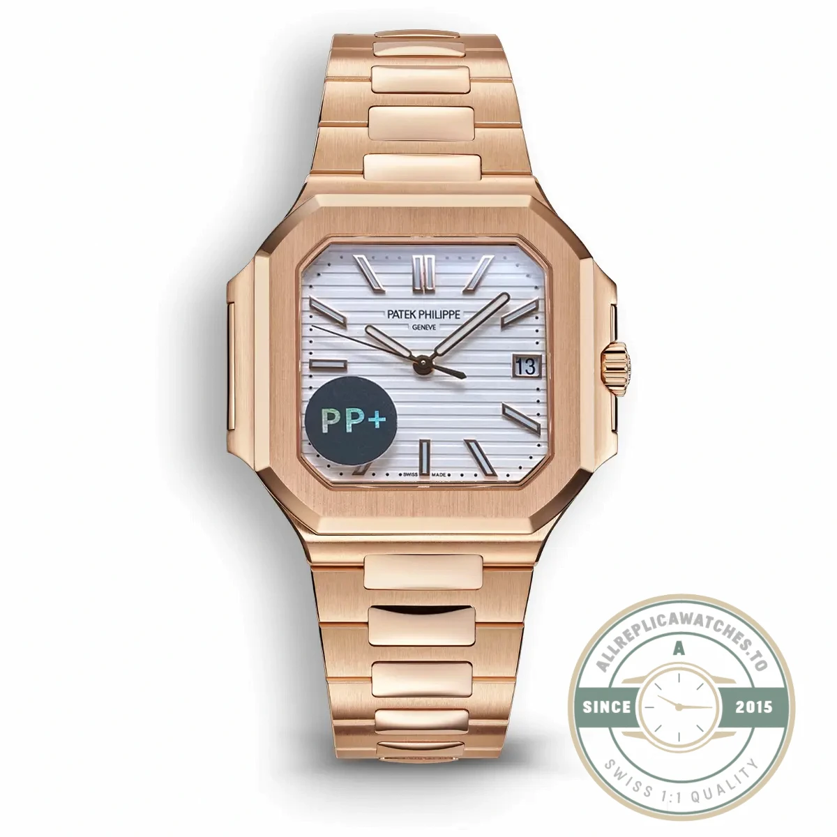 Superclone Cubitus 5821 Patek Philippe 45 mm Rose Gold White Dial - Swiss-Made Clone Watch