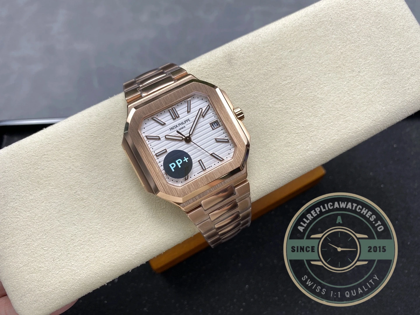 Superclone Cubitus 5821 Patek Philippe 45 mm Rose Gold White Dial - Factory Super Clone Watch
