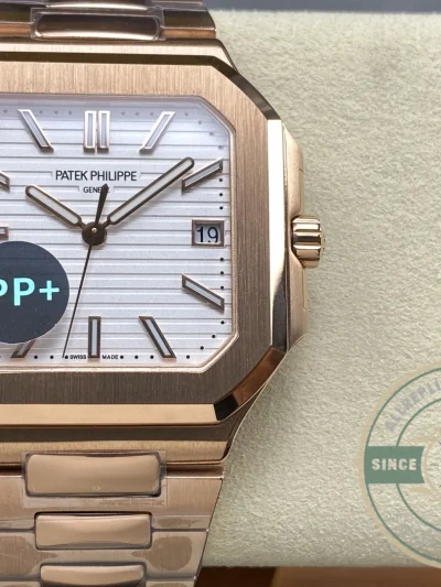 Superclone Cubitus 5821 Patek Philippe 45 mm Rose Gold White Dial - Budget Luxury Replica Watch