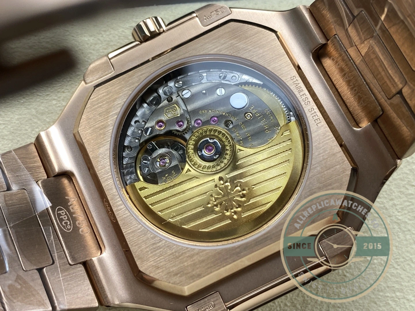 Superclone Cubitus 5821 Patek Philippe 45 mm Rose Gold White Dial - Luxury Replica Watch