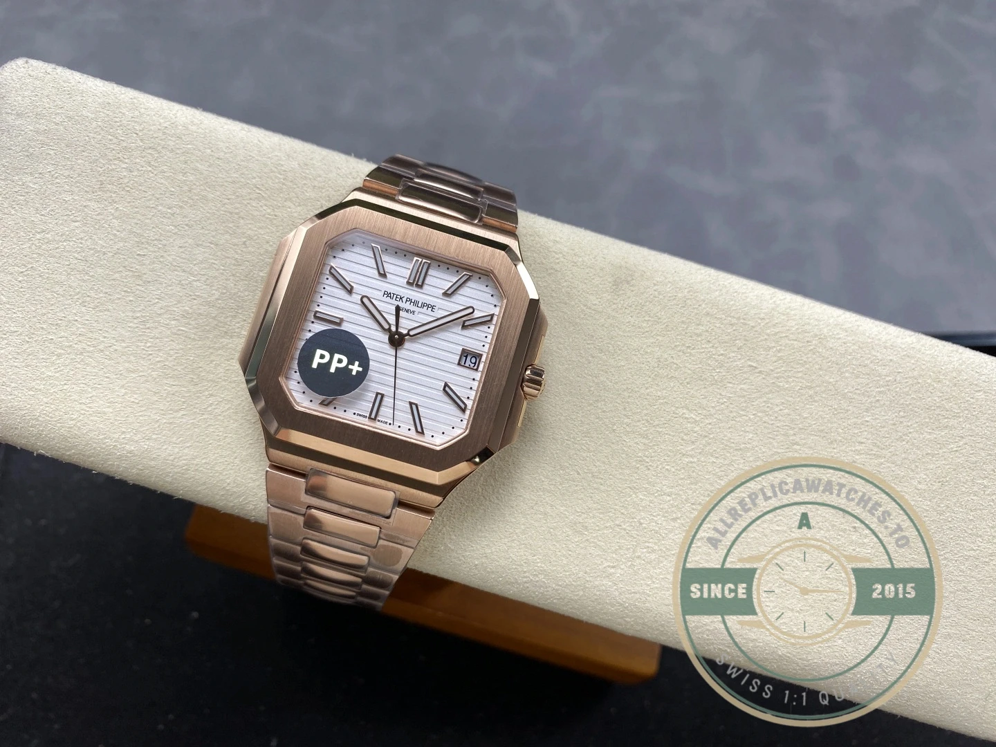 Superclone Cubitus 5821 Patek Philippe 45 mm Rose Gold White Dial - Factory Super Clone Watch