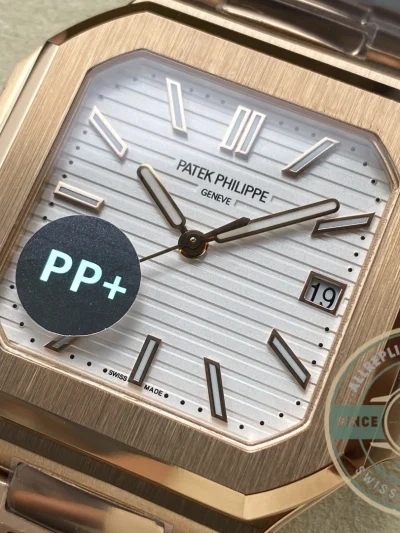 Superclone Cubitus 5821 Patek Philippe 45 mm Rose Gold White Dial - Budget Luxury Replica Watch