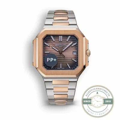 Superclone Cubitus 5821 Patek Philippe 45 mm Steel Rose Gold Brown Ombre Dial - High-Grade Replica Watch