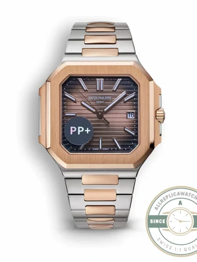 Superclone Cubitus 5821 Patek Philippe 45 mm Steel Rose Gold Brown Ombre Dial - High-Grade Replica Watch