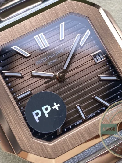 Superclone Cubitus 5821 Patek Philippe 45 mm Steel Rose Gold Brown Ombre Dial - Budget Luxury Replica Watch