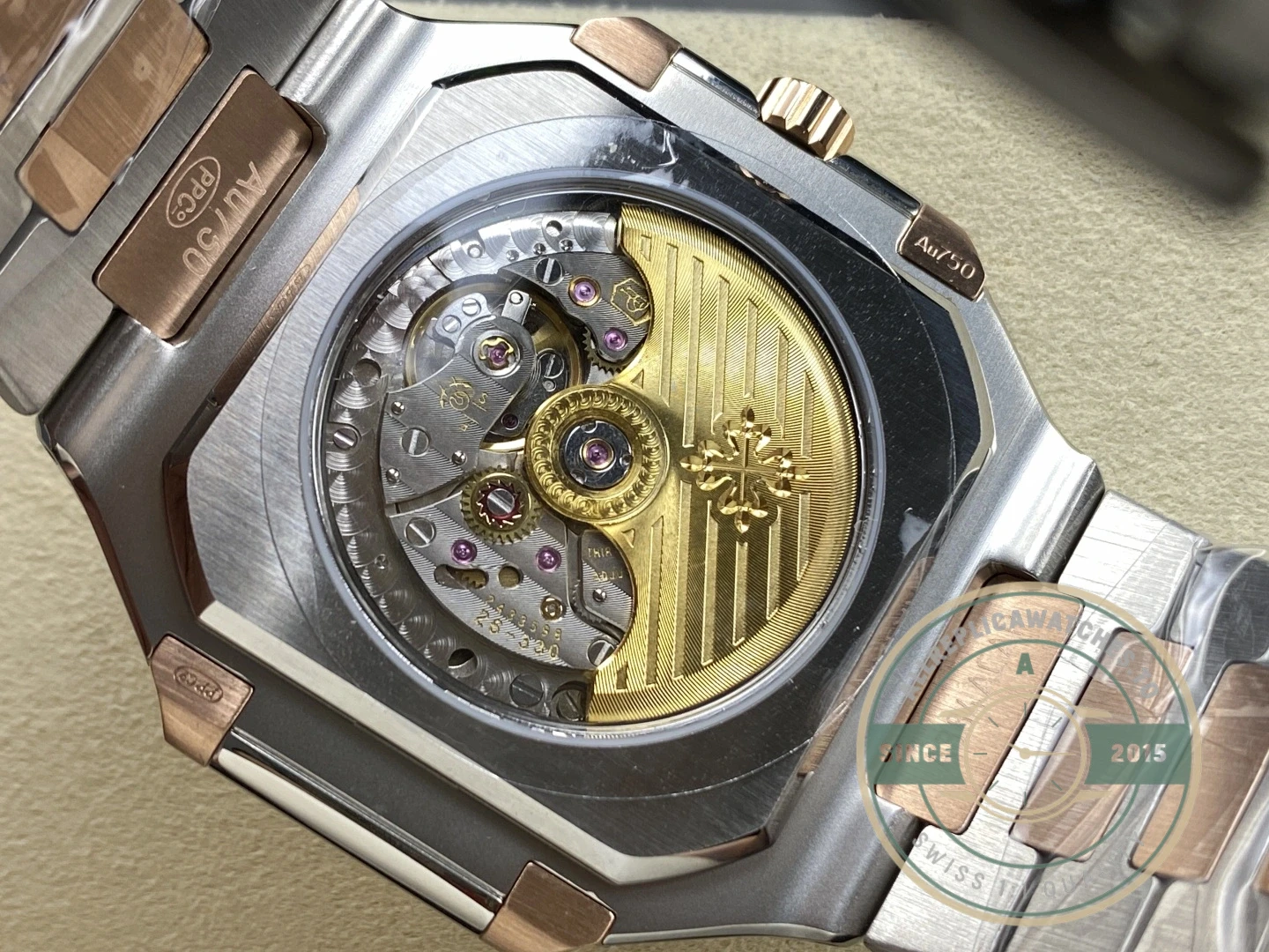 Superclone Cubitus 5821 Patek Philippe 45 mm Steel Rose Gold Brown Ombre Dial - Best Quality Replica Watch