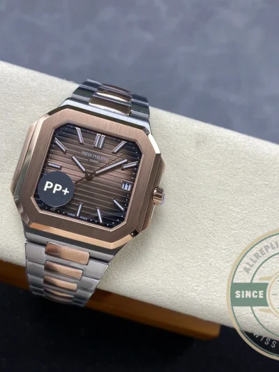 Superclone Cubitus 5821 Patek Philippe 45 mm Steel Rose Gold Brown Ombre Dial - Top-Tier Swiss Replica Watch