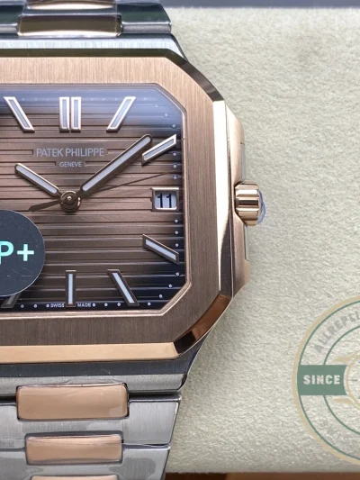 Superclone Cubitus 5821 Patek Philippe 45 mm Steel Rose Gold Brown Ombre Dial - Top-Tier Swiss Replica Watch