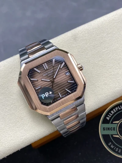 Superclone Cubitus 5821 Patek Philippe 45 mm Steel Rose Gold Brown Ombre Dial - Factory Super Clone Watch