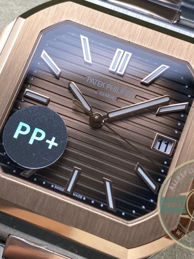 Superclone Cubitus 5821 Patek Philippe 45 mm Steel Rose Gold Brown Ombre Dial - Budget Luxury Replica Watch