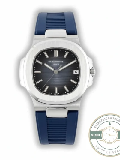 Superclone Nautilus 5711-001 Patek Philippe 40 mm, Dark Blue Dial, Blue Rubber - High-Grade Replica Watch