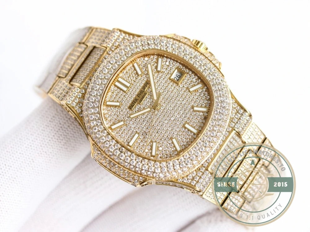 Superclone Nautilus 5711-1300A-001 Patek Philippe 40 mm, Yellow Diamond Dial - Swiss-Made Clone Watch