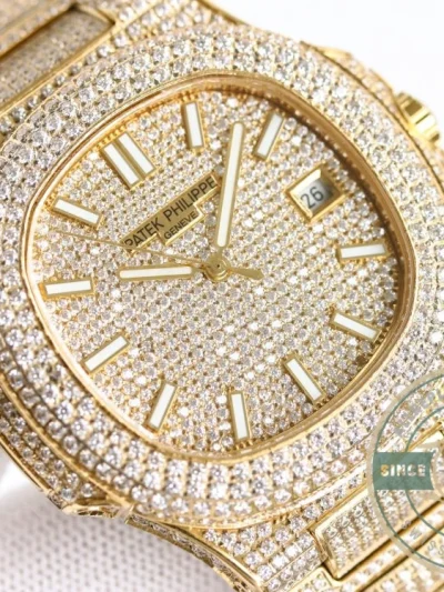 Superclone Nautilus 5711-1300A-001 Patek Philippe 40 mm, Yellow Diamond Dial - Swiss Movement Replica Watch