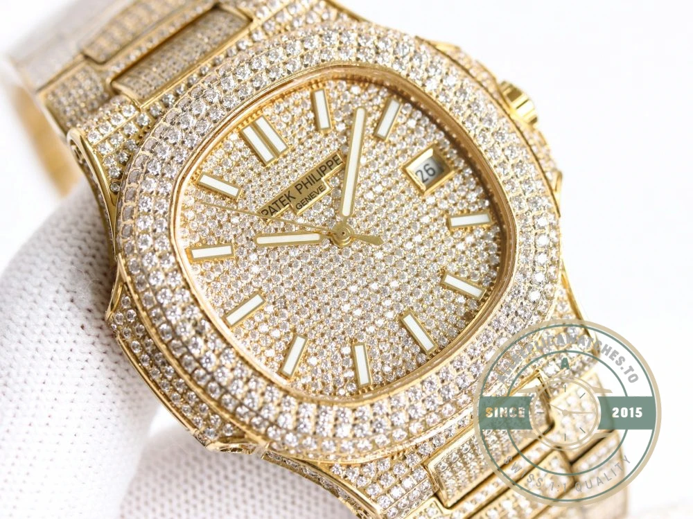 Superclone Nautilus 5711-1300A-001 Patek Philippe 40 mm, Yellow Diamond Dial - Swiss Movement Replica Watch