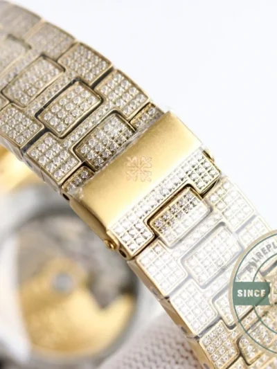Superclone Nautilus 5711-1300A-001 Patek Philippe 40 mm, Yellow Diamond Dial - Swiss Movement Replica Watch