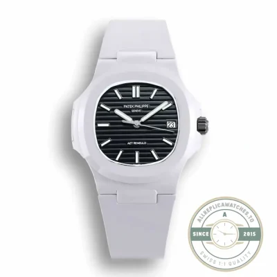 Superclone Nautilus 5711/1A-018 Patek Philippe 40 mm, Rubber Strap Black Dial - High-Grade Replica Watch