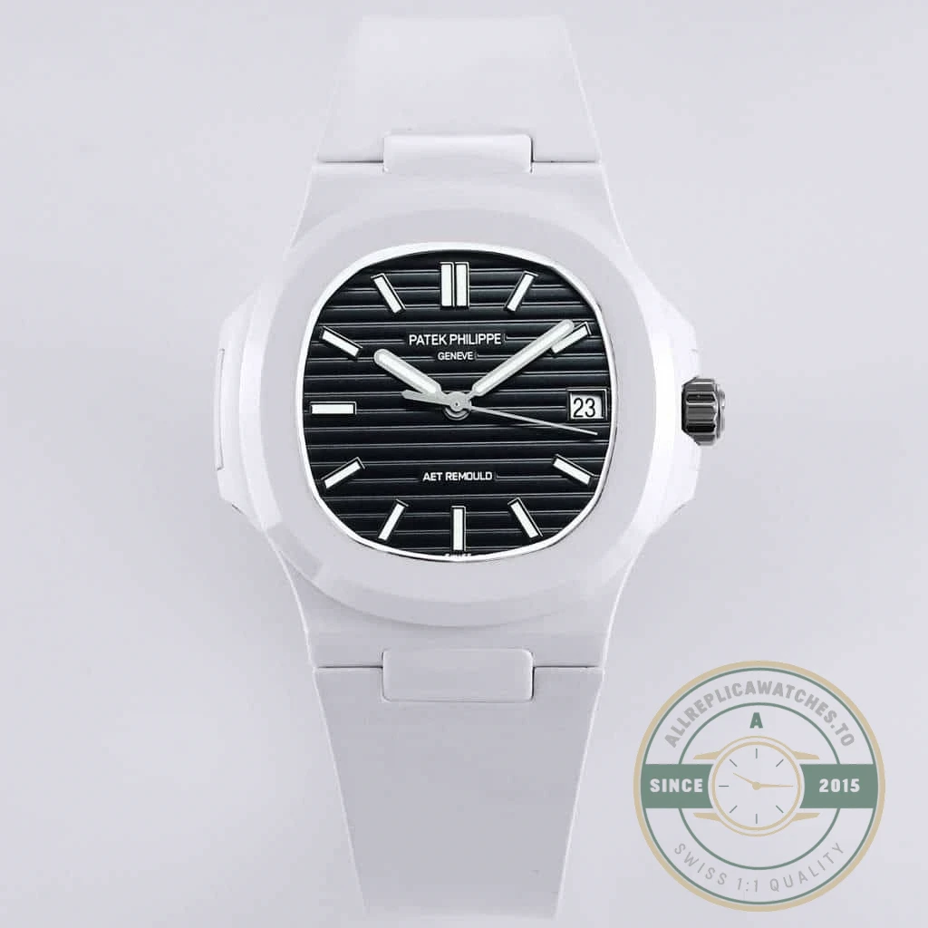 Superclone Nautilus 5711/1A-018 Patek Philippe 40 mm, Rubber Strap Black Dial - Factory Super Clone Watch