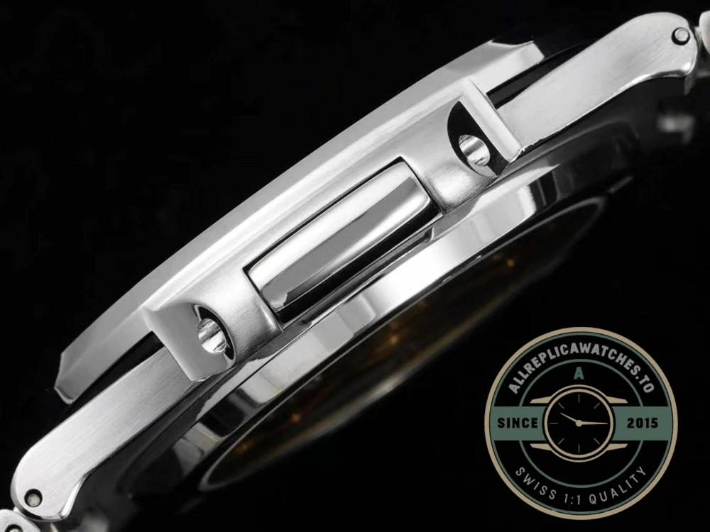 Superclone Nautilus 5711/1A-018 Patek Philippe 40 mm, Stainless Steel White Dial Purple Iced out - Top-Tier Swiss Replica Watch