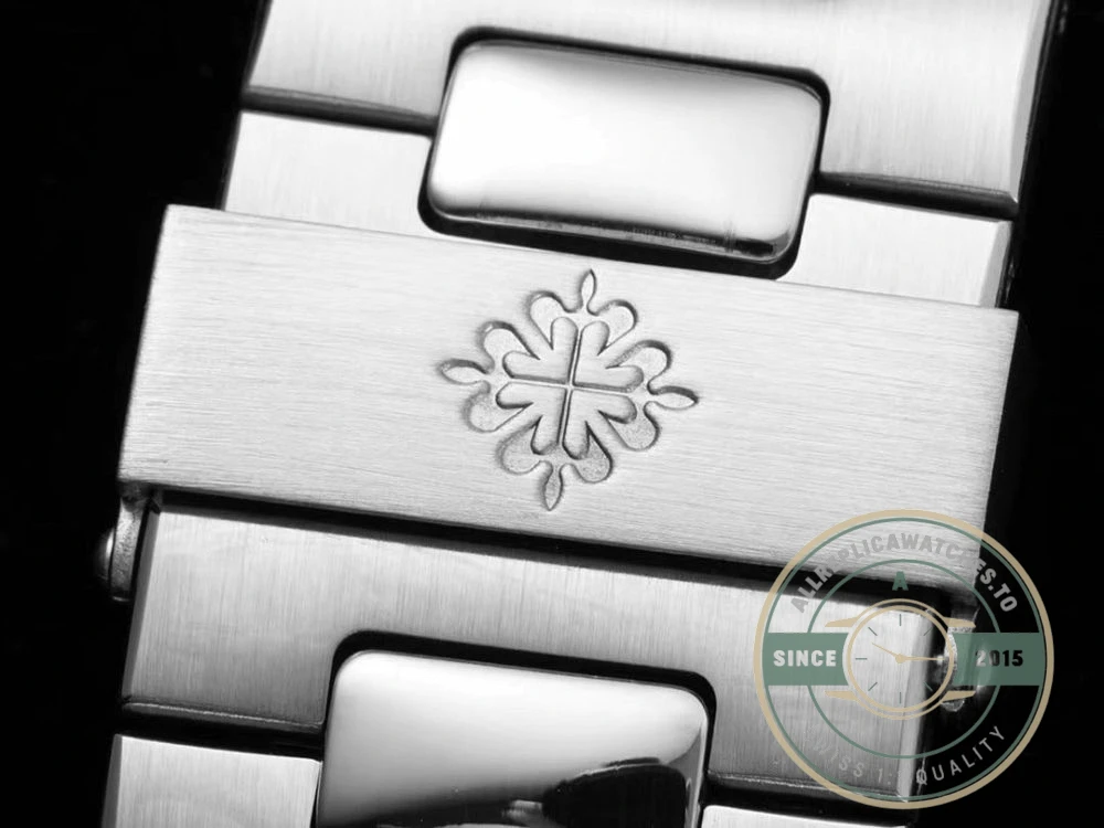 Superclone Nautilus 5711/1A-018 Patek Philippe 40 mm, Stainless Steel White Dial Purple Iced out - Budget Luxury Replica Watch