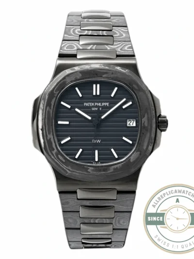 Superclone Nautilus 5711/1A Patek Philippe Carbon 40 mm, Carbon, Black Dial - Best Quality Replica Watch