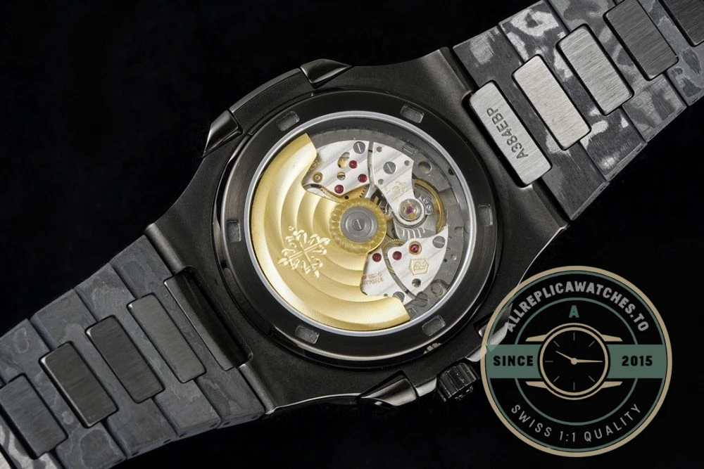 Superclone Nautilus 5711/1A Patek Philippe Carbon 40 mm, Carbon, Black Dial - Swiss Movement Replica Watch