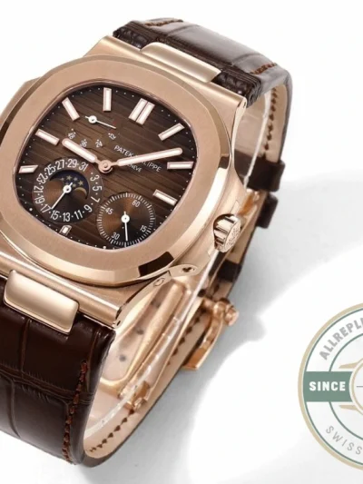 Superclone Nautilus 5712R-001 Patek Philippe Moon phases. 40 mm, Rose gold - High-Grade Replica Watch