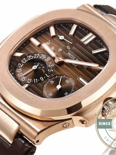 Superclone Nautilus 5712R-001 Patek Philippe Moon phases. 40 mm, Rose gold - Top-Tier Swiss Replica Watch