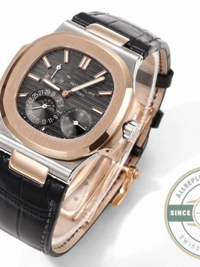 Superclone Nautilus 5712R-001 Patek Philippe Moon phases. 40 mm, Rose gold & Stainless Steel - Best Quality Replica Watch