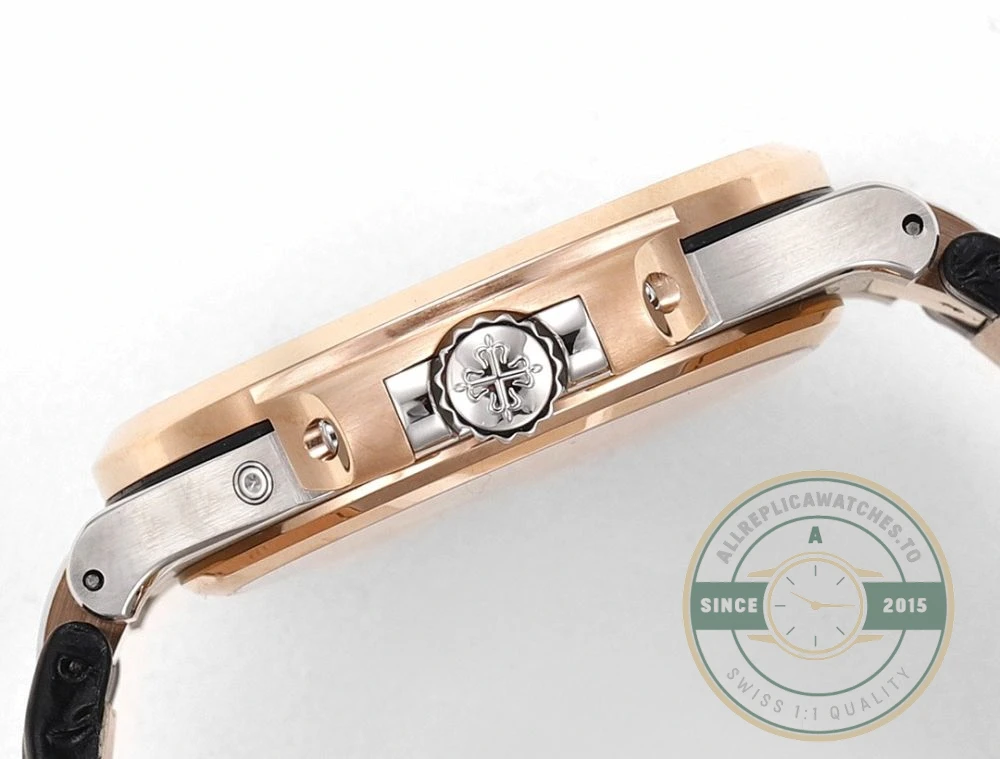 Superclone Nautilus 5712R-001 Patek Philippe Moon phases. 40 mm, Rose gold & Stainless Steel - Swiss-Made Clone Watch