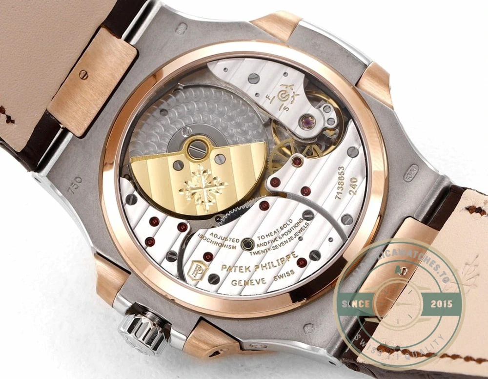 Superclone Nautilus 5712R-001 Patek Philippe Moon phases. 40 mm, Rose gold & Stainless Steel - Swiss Movement Replica Watch