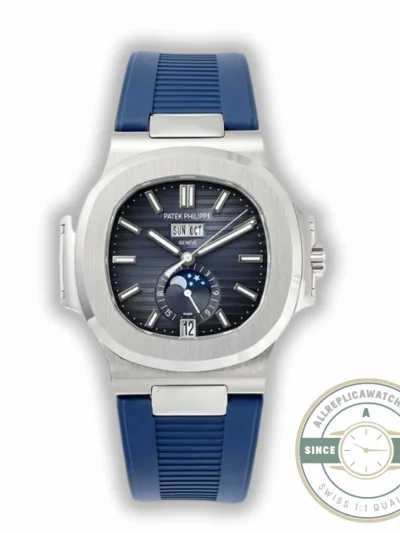 Superclone Nautilus 5726/1A Annual Calendar, Moon phases 40.5 mm, Steel, Dark Blue Dial - Luxury Replica Watch