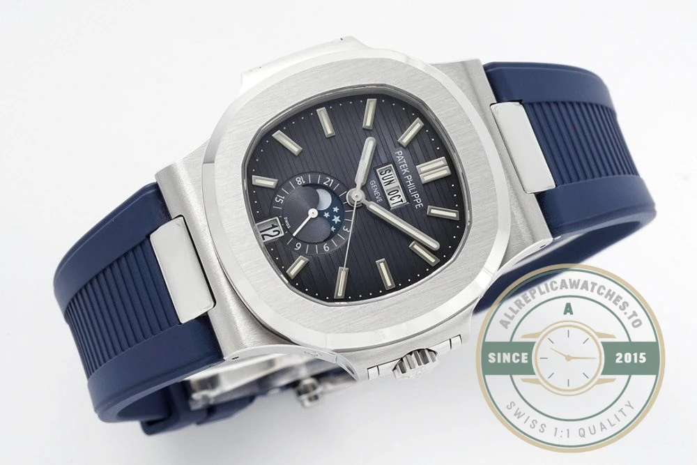Superclone Nautilus 5726/1A Annual Calendar, Moon phases 40.5 mm, Steel, Dark Blue Dial - Top-Tier Swiss Replica Watch