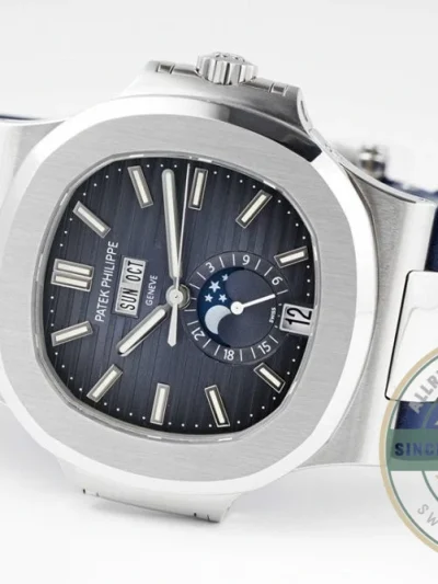 Superclone Nautilus 5726/1A Annual Calendar, Moon phases 40.5 mm, Steel, Dark Blue Dial - Luxury Replica Watch