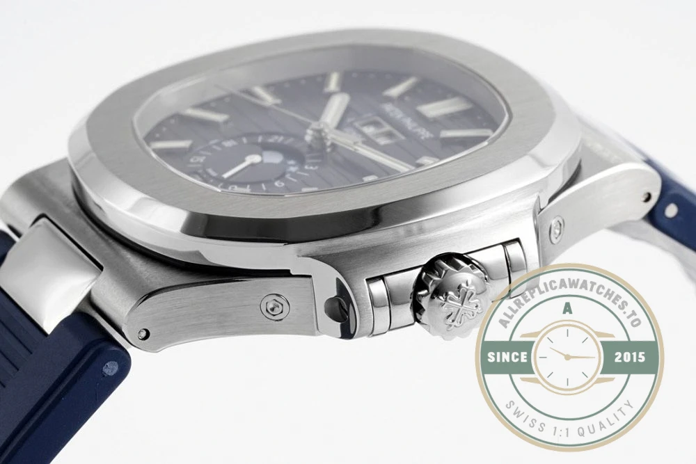 Superclone Nautilus 5726/1A Annual Calendar, Moon phases 40.5 mm, Steel, Dark Blue Dial - Swiss Movement Replica Watch