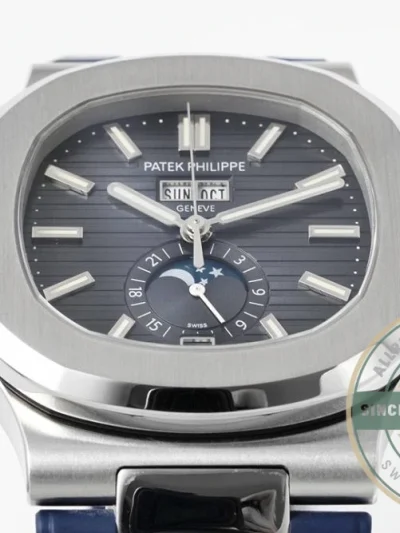 Superclone Nautilus 5726/1A Annual Calendar, Moon phases 40.5 mm, Steel, Dark Blue Dial - Budget Luxury Replica Watch