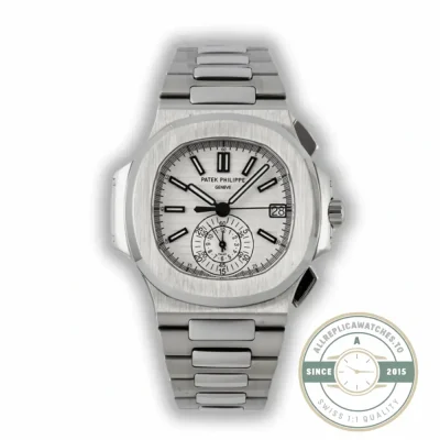 Superclone Nautilus 5980/1A-001 Patek Philippe Flyback chronograph, Date 40 mm, Stainless Steel - 1:1 Swiss Replica Watch