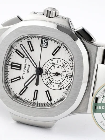 Superclone Nautilus 5980/1A-001 Patek Philippe Flyback chronograph, Date 40 mm, Stainless Steel - Swiss-Made Clone Watch