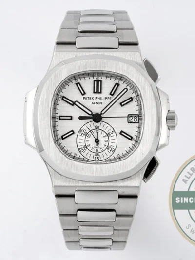 Superclone Nautilus 5980/1A-001 Patek Philippe Flyback chronograph, Date 40 mm, Stainless Steel - Premium Super Clone Watch